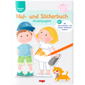 Malbuch Stickerbuch Anziehpuppen Haba
